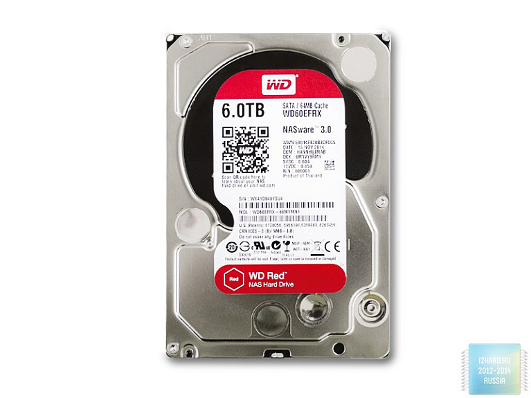 Обзор и тест жесткого диска Western Digital Red WD60EFRX