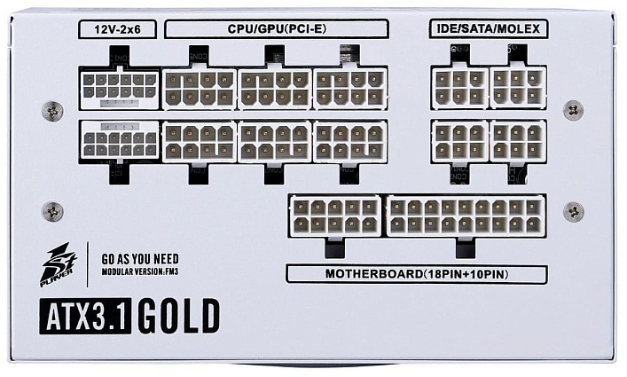 Блок питания 1STPLAYER NGDP Gold 1200W White