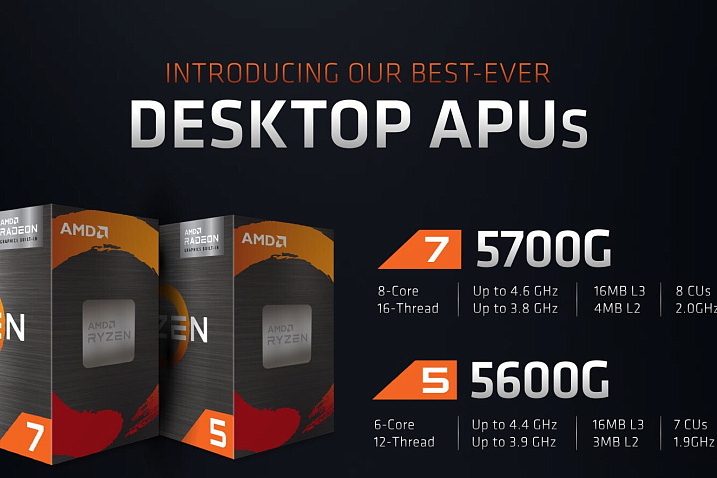 Процессоры AMD Ryzen 5000G теперь доступны на розничном рынке