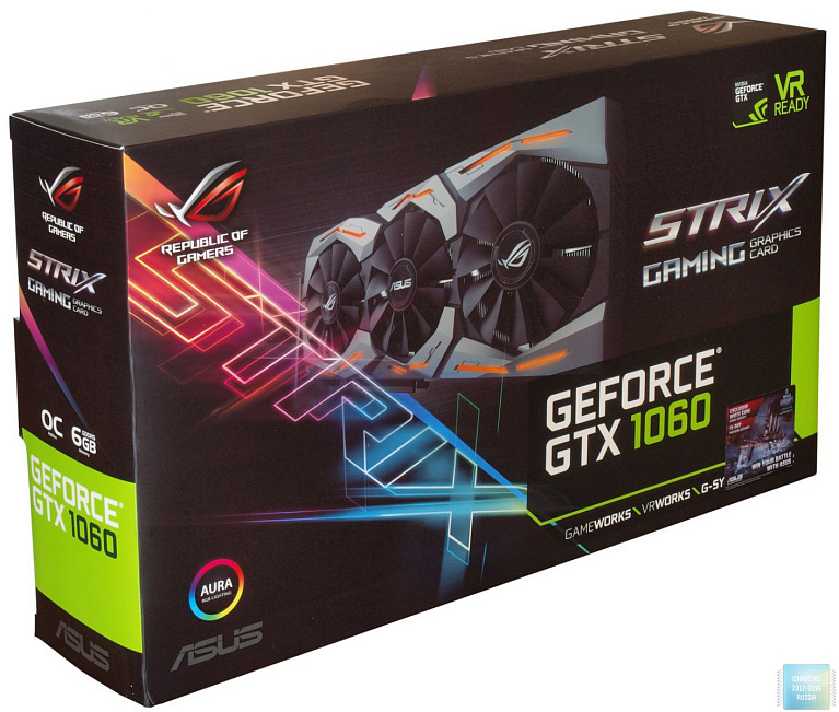 Обзор и тест видеокарты ASUS GeForce GTX 1060 Strix (ROG STRIX-GTX1060-O6G-GAMING)