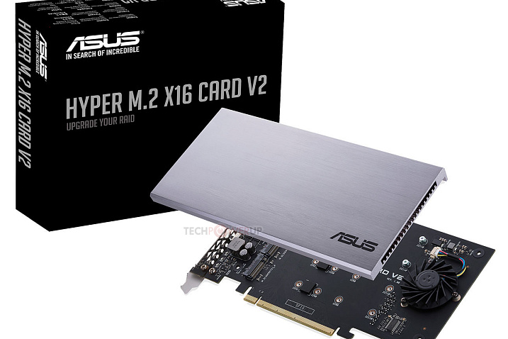 ASUS анонсировала RAID-карту Hyper M.2 x16 V2 NVMe