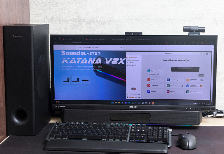 Обзор саундбара Creative Sound Blaster Katana V2X