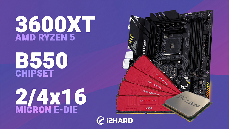 Разгон и тест Ryzen 5 3600XT и Crucial Ballistix BL16G30C15U4B на ASUS TUF GAMING B550M-PLUS Wi-Fi