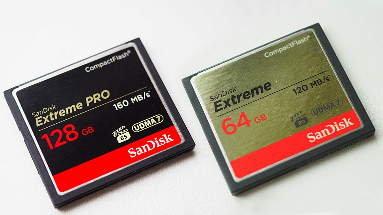 Обзор карт памяти CompactFlash SanDisk Extreme PRO 128 ГБ и SanDisk Extreme 64 ГБ
