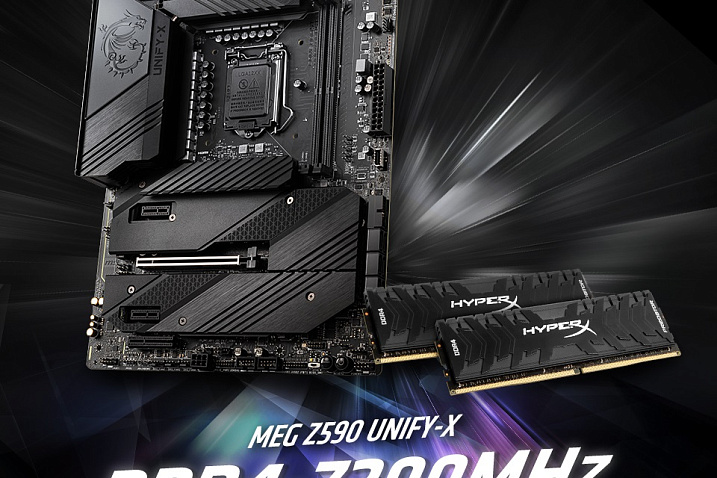 Оперативная память HyperX Predator DDR4-7200 поставила новый мировой рекорд разгона
