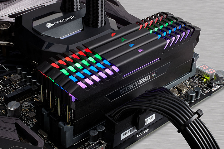 Обзор и тестирование оперативной памяти Corsair Vengeance RGB DDR4-3000 4x8 Гб (CMR32GX4M4C3000C15)