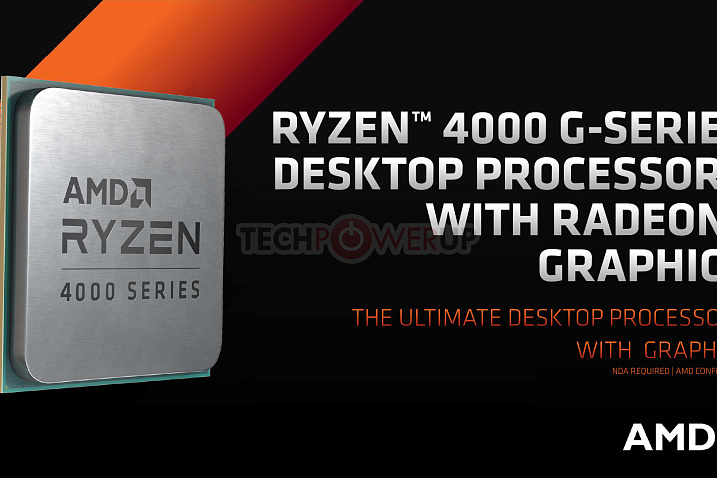 AMD официально анонсировала линейку гибридных процессоров Ryzen 4000G