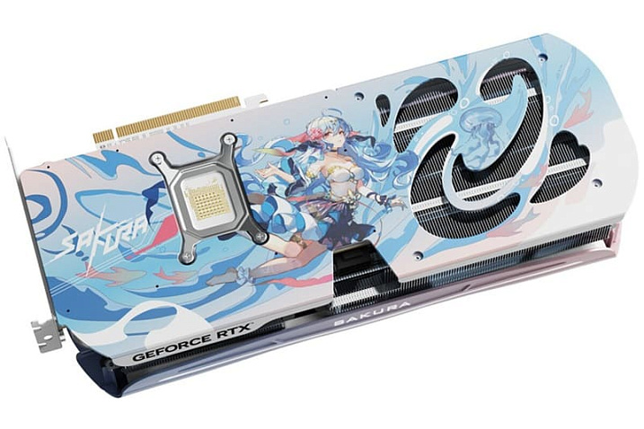 Yeston GeForce RTX 5080 Sakura и Sakura Atlantis получили принты с аниме-девочками