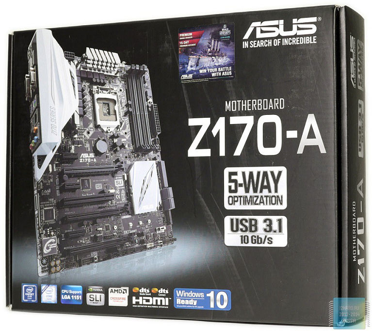 Обзор и тест материнской платы ASUS Z170-A