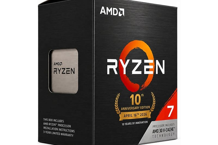 AMD Ryzen 7 5800X3D 10th Anniversary Edition появился в индийском магазине