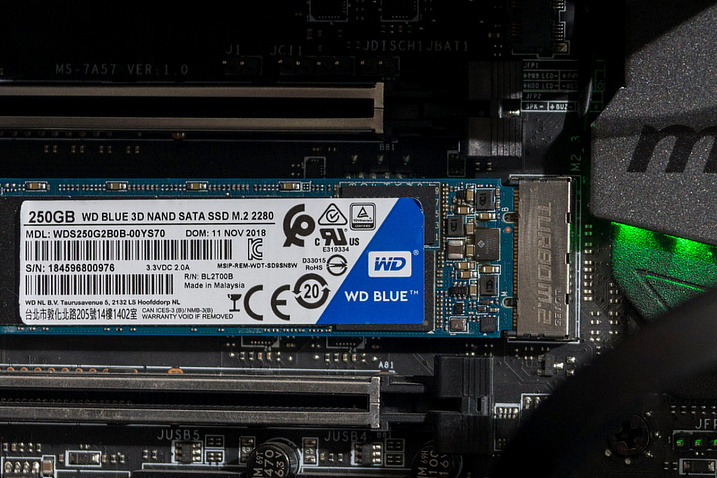 Обзор твердотельного накопителя WD Blue 3D NAND SATA SSD М.2 2280 объемом 250 ГБ