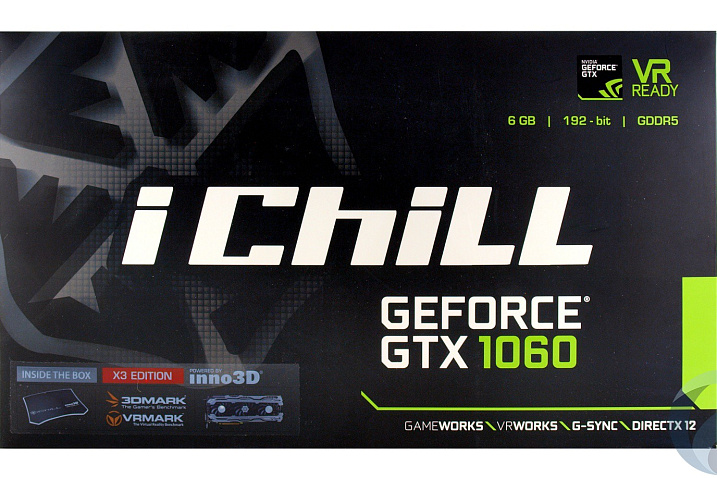 Обзор и тест видеокарты Inno3D iChill GeForce GTX 1060 X3 [C1060-1SDN-N5GNX]