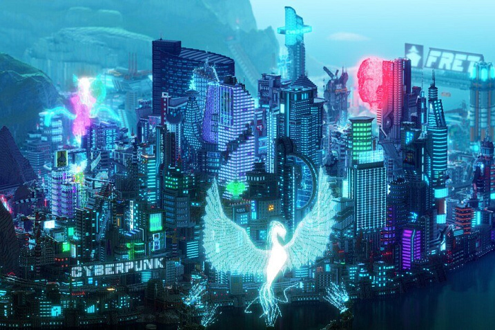 Игроки Minecraft создали огромный футуристический игровой город, вдохновившись Cyberpunk 2077