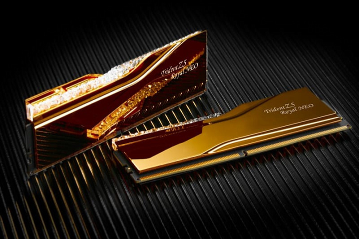 G.SKILL показала комплект памяти Trident Z5 Royal Neo DDR5-8000 объемом 128 ГБ