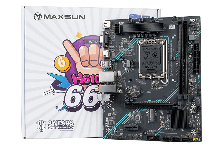 Обзор и тест материнской платы Maxsun MS-H610M 666 WIFI6