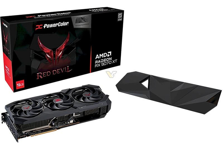 PowerColor Radeon RX 9070 XT Red Devil получила накладную заднюю панель