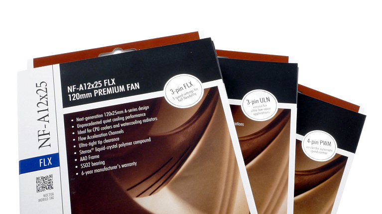 Обзор и тест вентиляторов Noctua NF-A12x25 PWM, NF-A12x25 FLX и NF-A12x25 ULN
